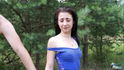 XXL internal ejaculation for cheated photo model in nature with big beef whistle