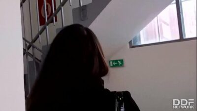 Kinky Stunner goes with Stranger for Wc Suck off while shopping