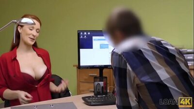 LOAN4K. Agent screws big-titted red-haired because she indeed needs currency