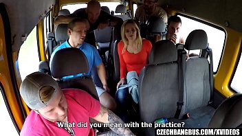She got Group sex in Bus