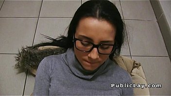 First-timer flashes puny tits in public